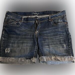 Distressed Denim Shorts